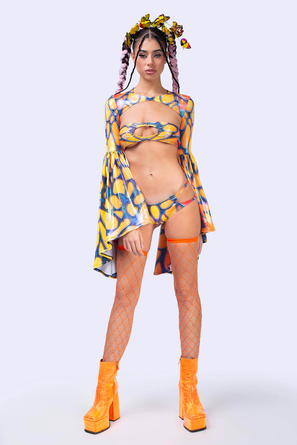 Flight Risk Peachy 2-Piece Shrug Top