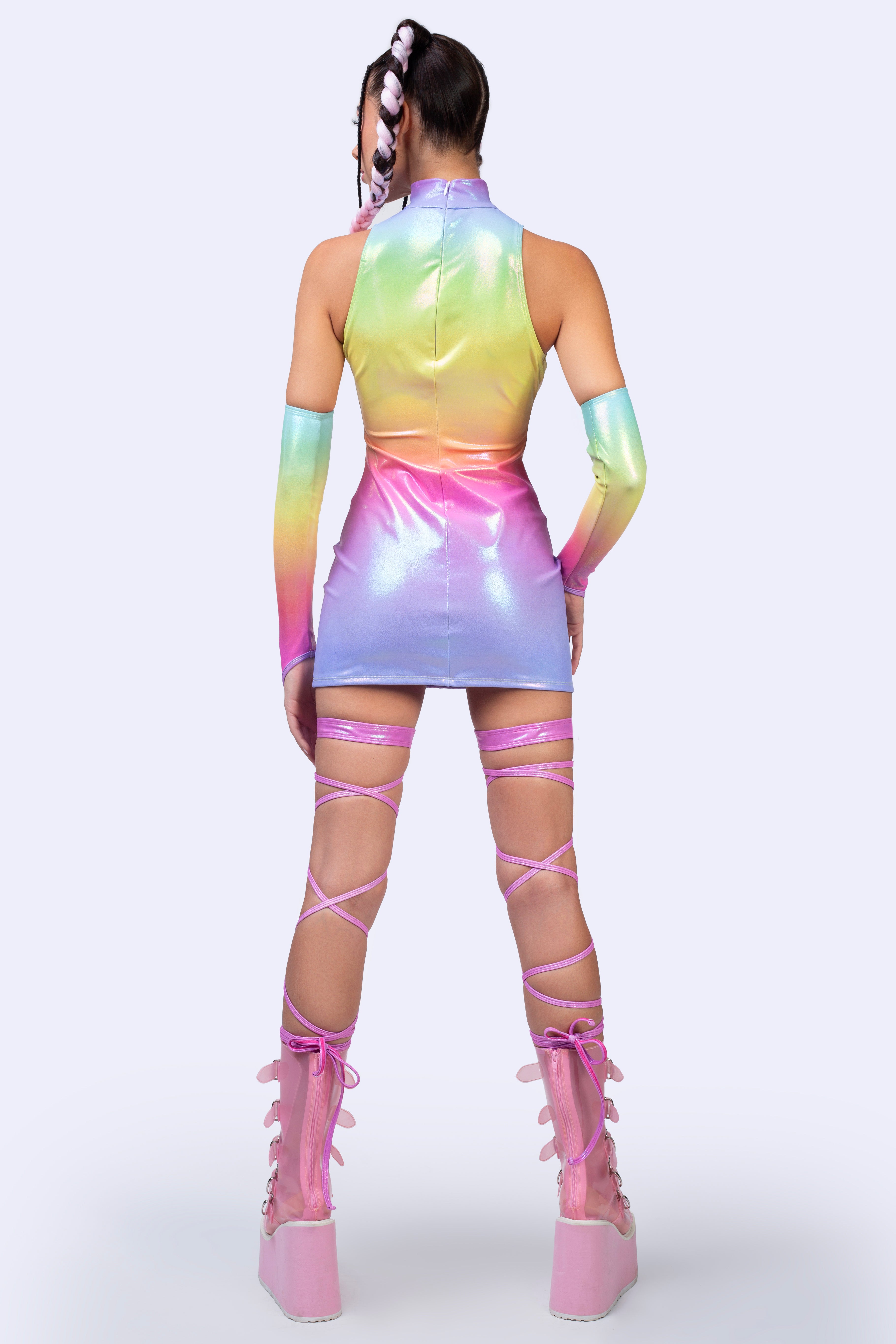 BADINKA Liquid Center Dress Shiny