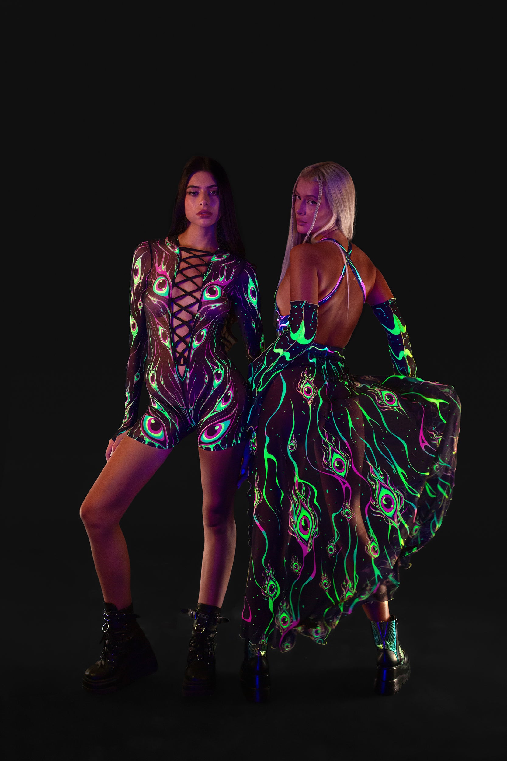 BADINKA No Privacy Set Neon-uv, psychedelic, sexy, spooky
