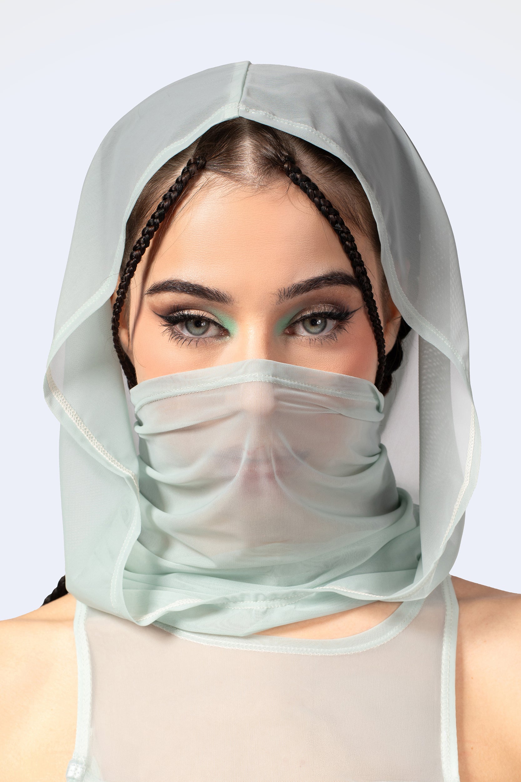 BADINKA Double Take Ruched Dress and Hood 9