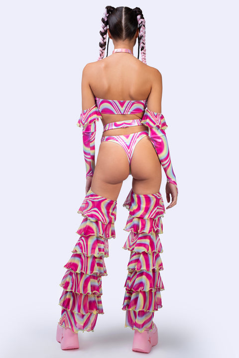 Spiral Tease Ruffle Set
