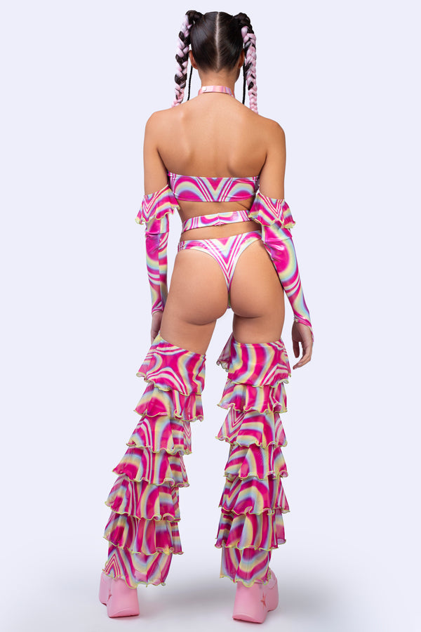 Spiral Tease Ruffle Set