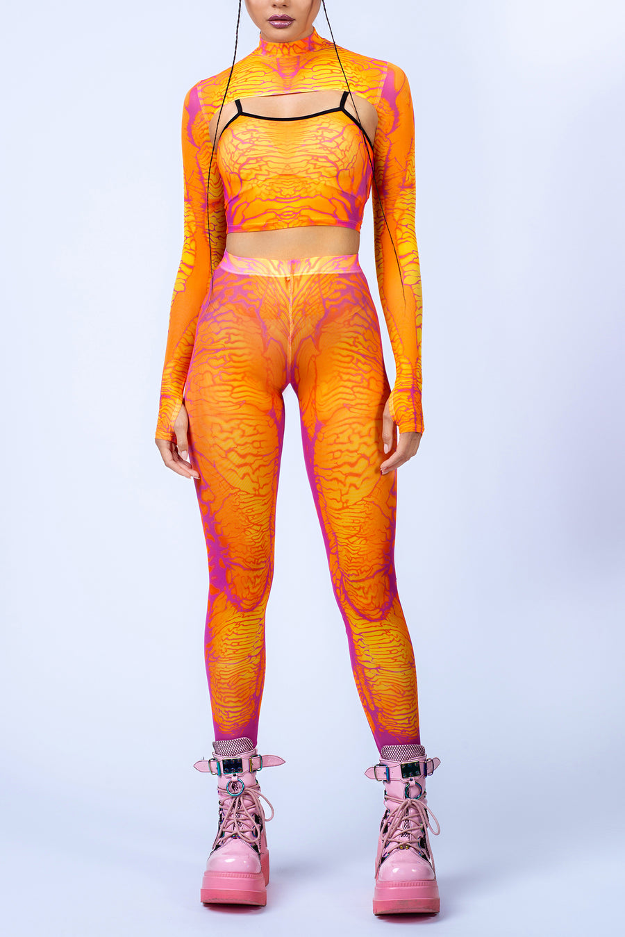 Liquid Insect Mesh 2 Piece Shrug