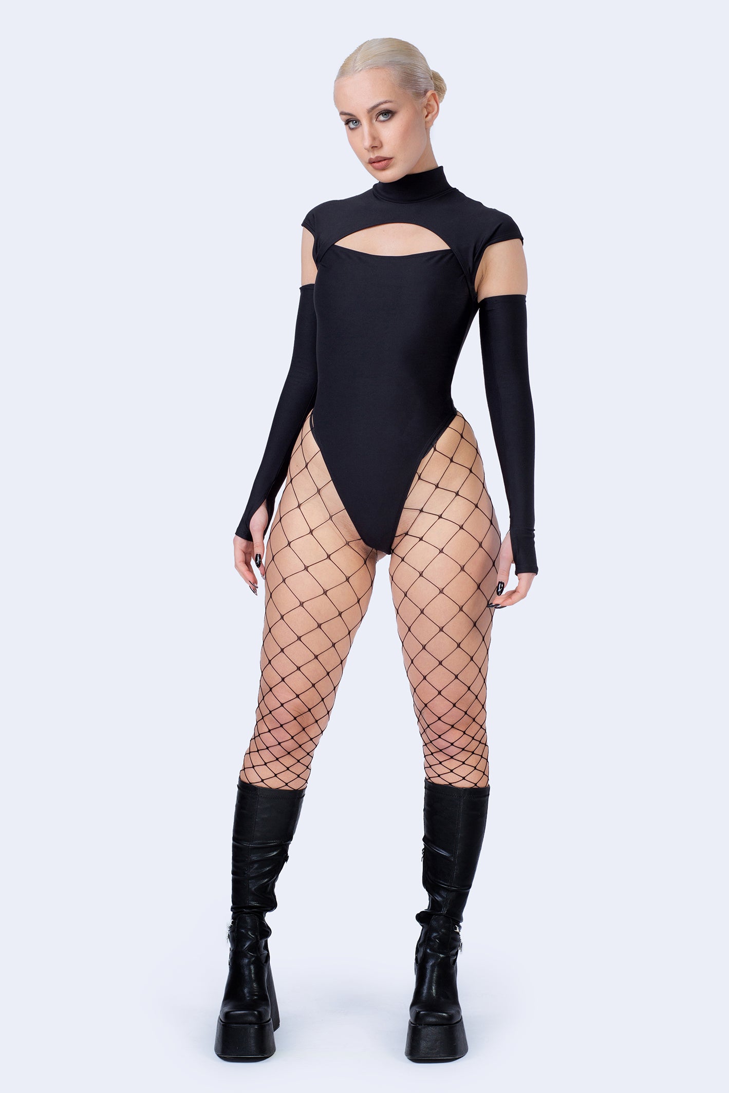 Back To Black Cutout Short Sleeve Bodysuit