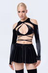 Starved For Glamour Wrapped Triangle Top