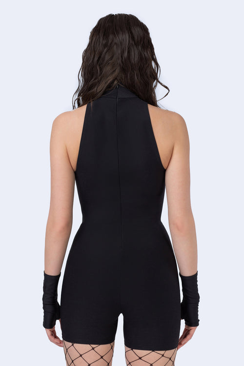 Back To Black Keyhole Romper