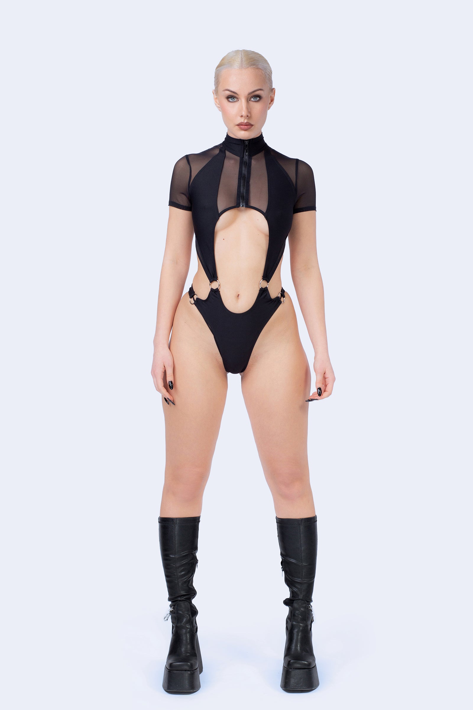 BADINKA Bad Reputation Cutout Bodysuit Club, rave