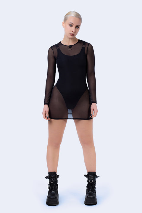 Bad Reputation O-Ring Long Sleeve Dress