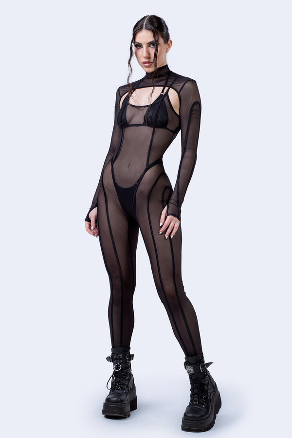 After Dark 2-Piece Mesh Catsuit