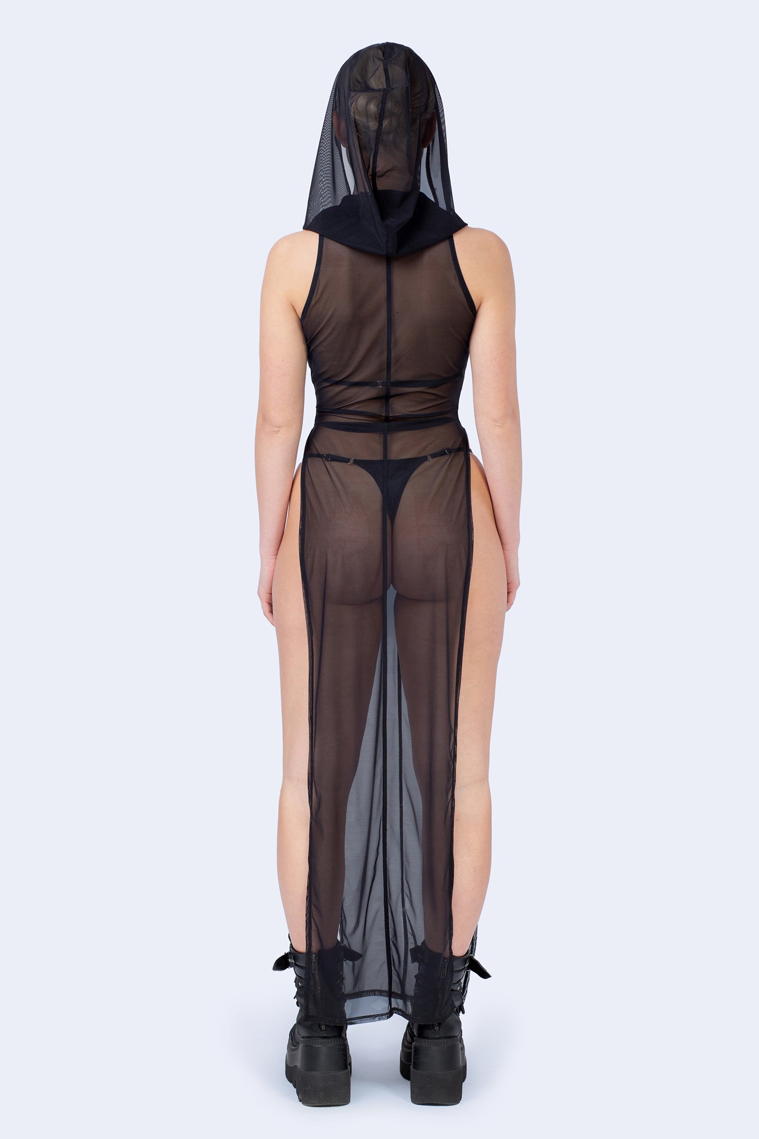 Sandstorm Hooded High Slit Dress - BADINKA Sandstorm Hooded High Slit Dress - BADINKA