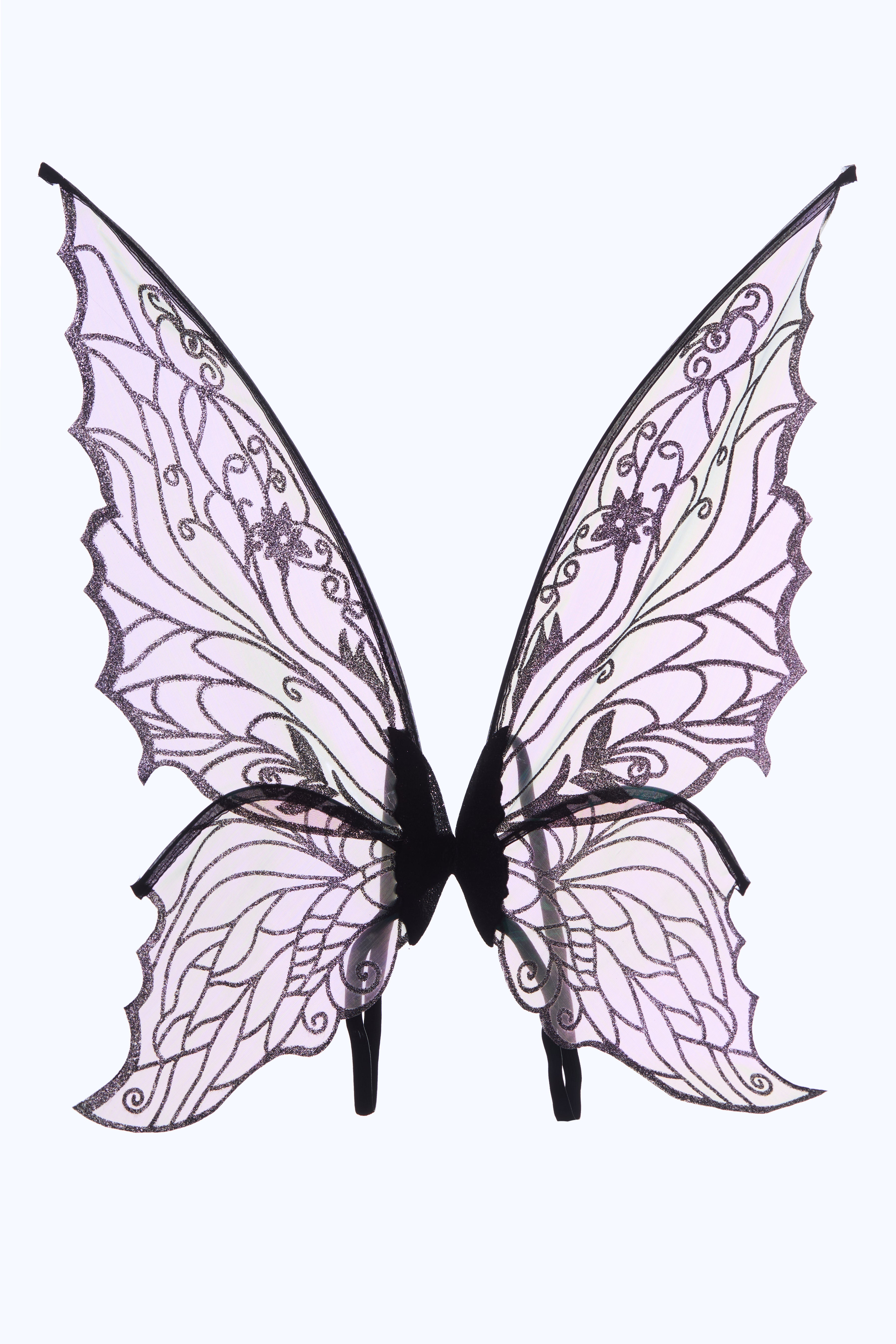 Black Glitter Fairy Wings