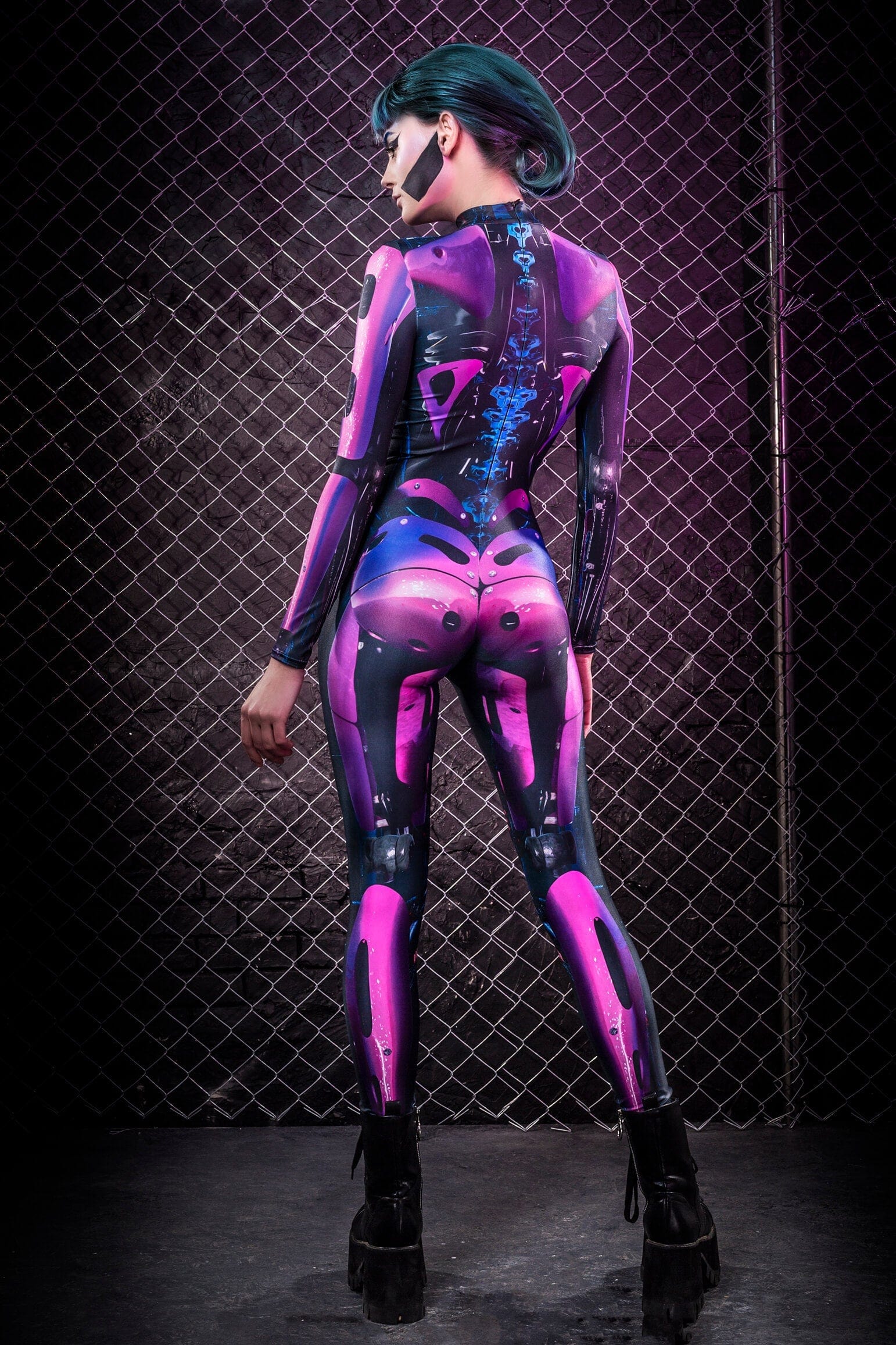 Cyberware Android Magenta Costume Bodysuit >> BADINKA