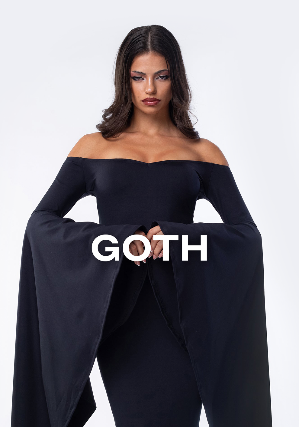 Synth Wave Mesh High Neck Dress - BADINKA