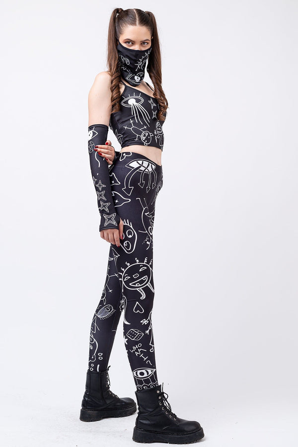 Dunkle, hässliche Leggings