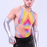 Gleam Male Cut-out Holo Bodysuit