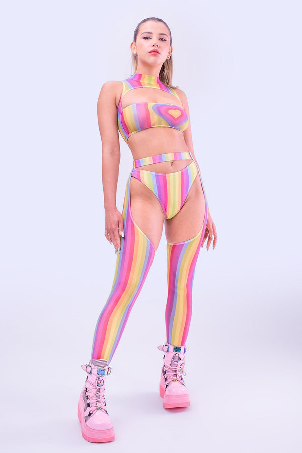 Love Hangover Mesh Chaps Set