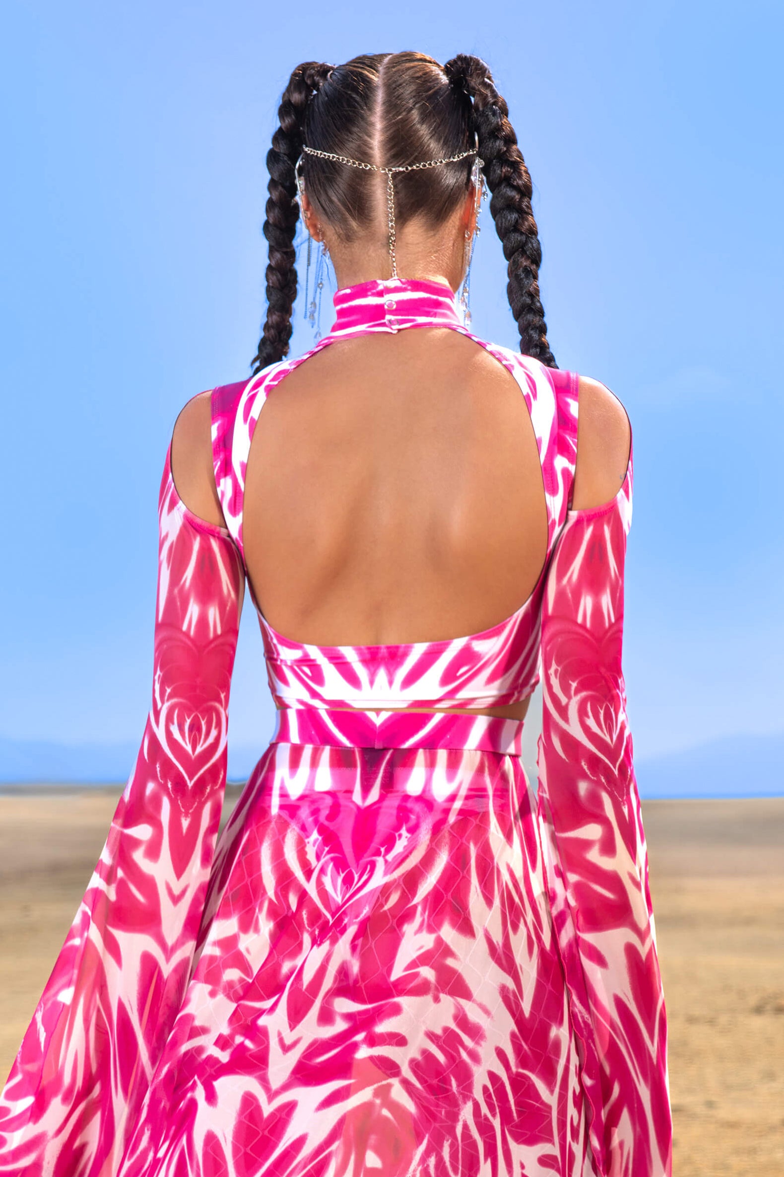 BADINKA Bubblegum Heat Maxi Sleeve Top Pink
