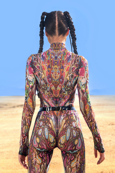 Pattern Recognition Mesh Costume