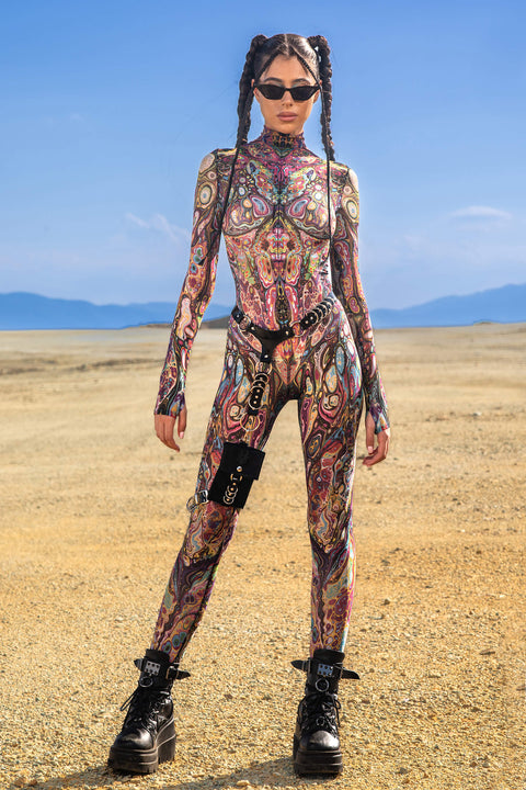 Pattern Recognition Mesh Costume