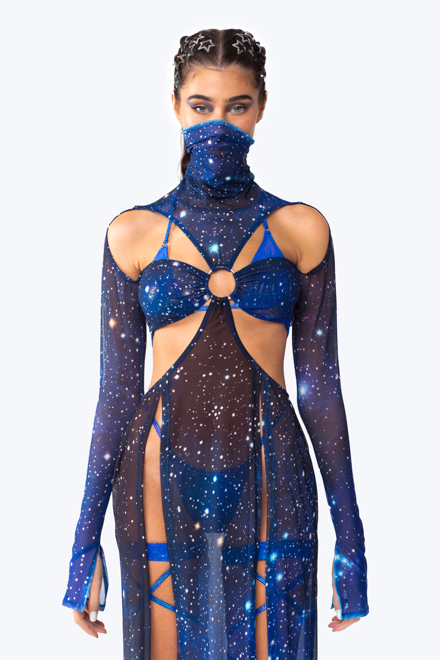Set of 6 Celestial Spark Embellished Bodycon Dress (S, M & L)