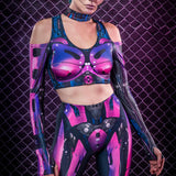 Cyberware Android Magenta Long Top - BADINKA