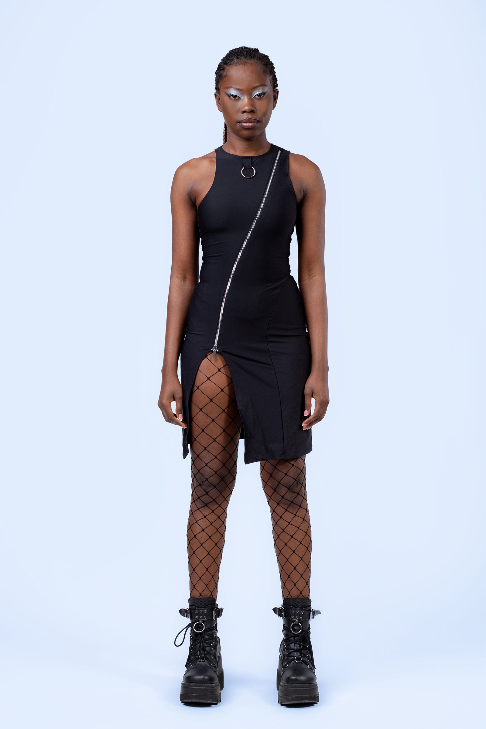 BADINKA asymmetricdress techwear black moxie 3