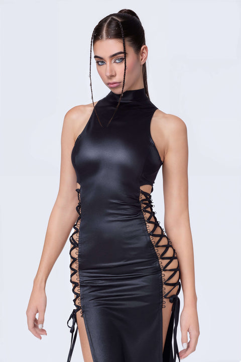 Gunpowder Criss-Cross Slit Dress