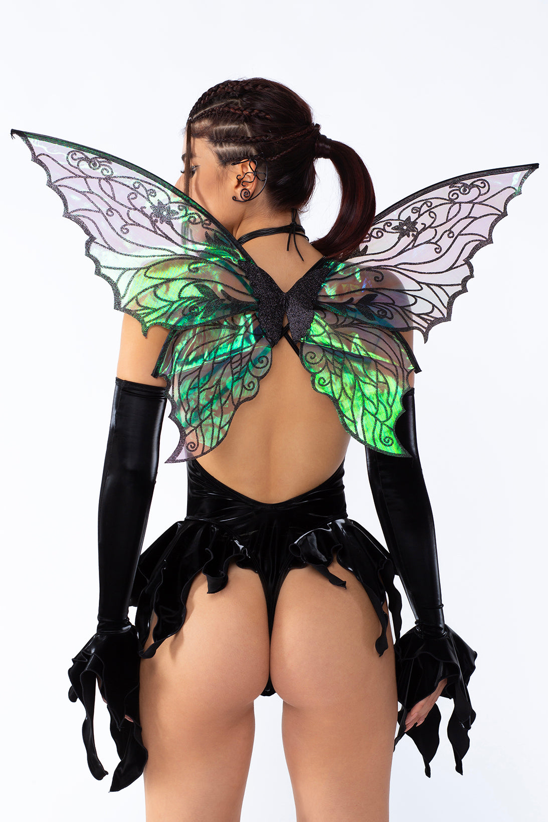 BADINKA-halloween-costume-for-women-rave-bodysuit-keyhole-bodysuit-criss-cross-spaghetti-straps-dark-fairy-2