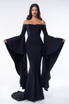 Gothic Grace Off-Shoulder Dress