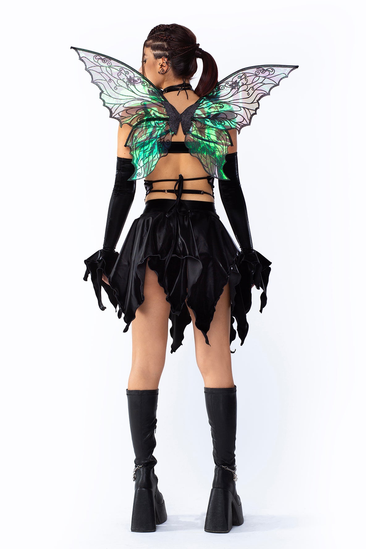 BADINKA-halloweencostumeforwomen-raveskirtset-ruffledskirt-butterflytop-darkfairy9