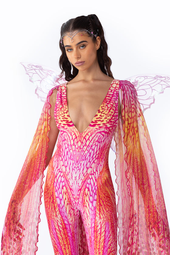 Orange Blossom Flügel Catsuit
