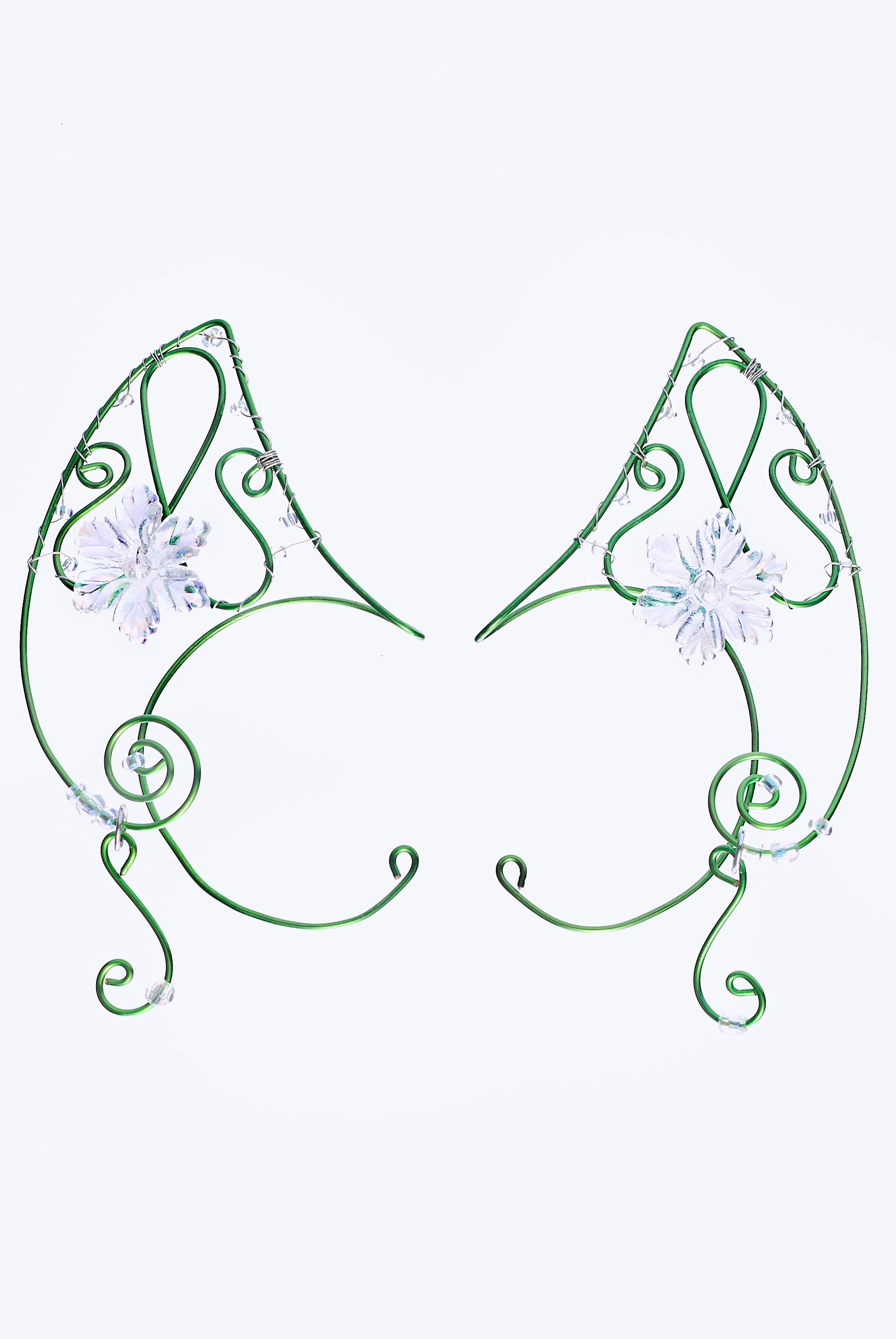 BADINKA handmade fantasyaccessory cosplay fairy green wireearcuff elfears pixie lilly 2