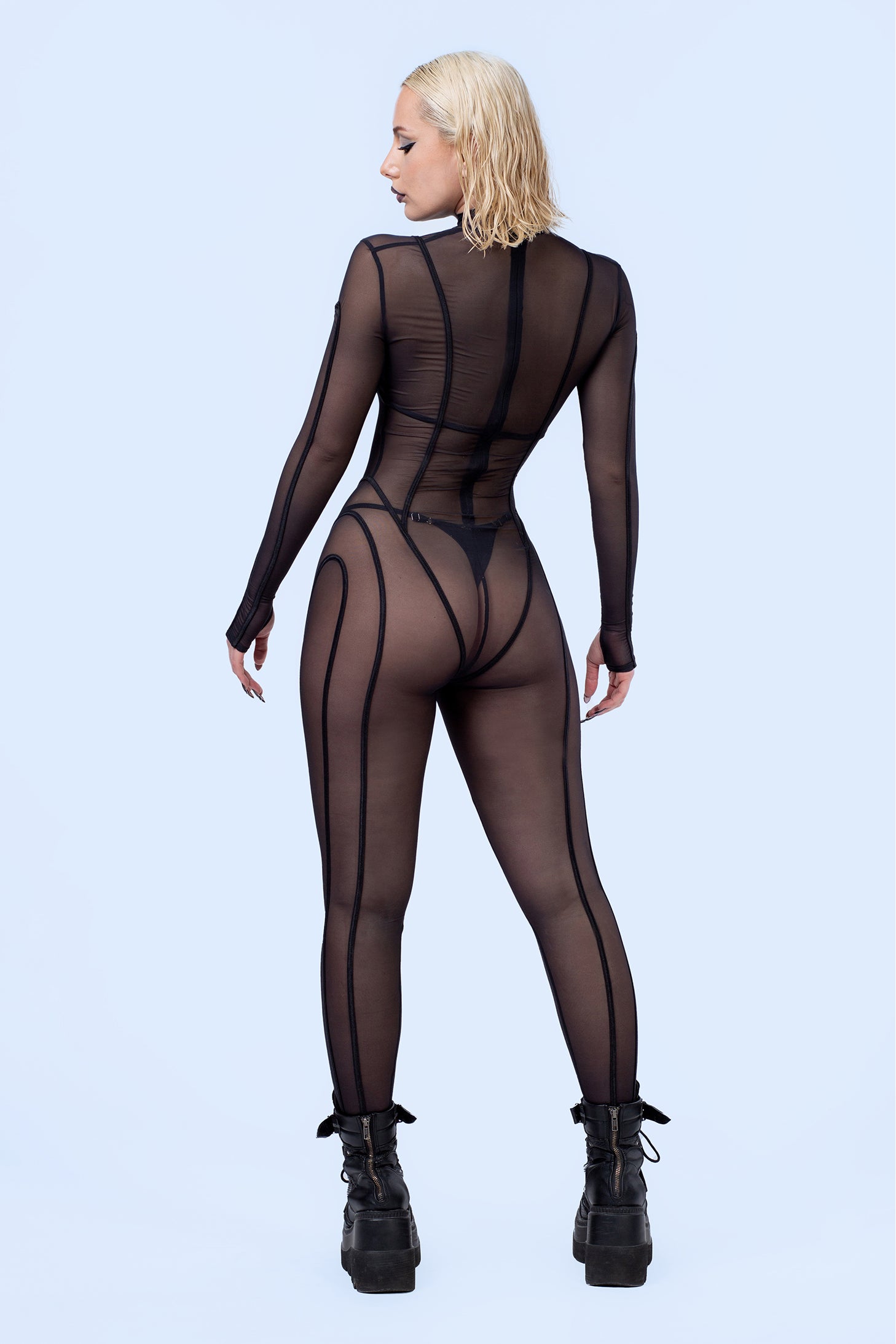 BADINKA sexycatsuit blackmesh technooutfit afterdark 4