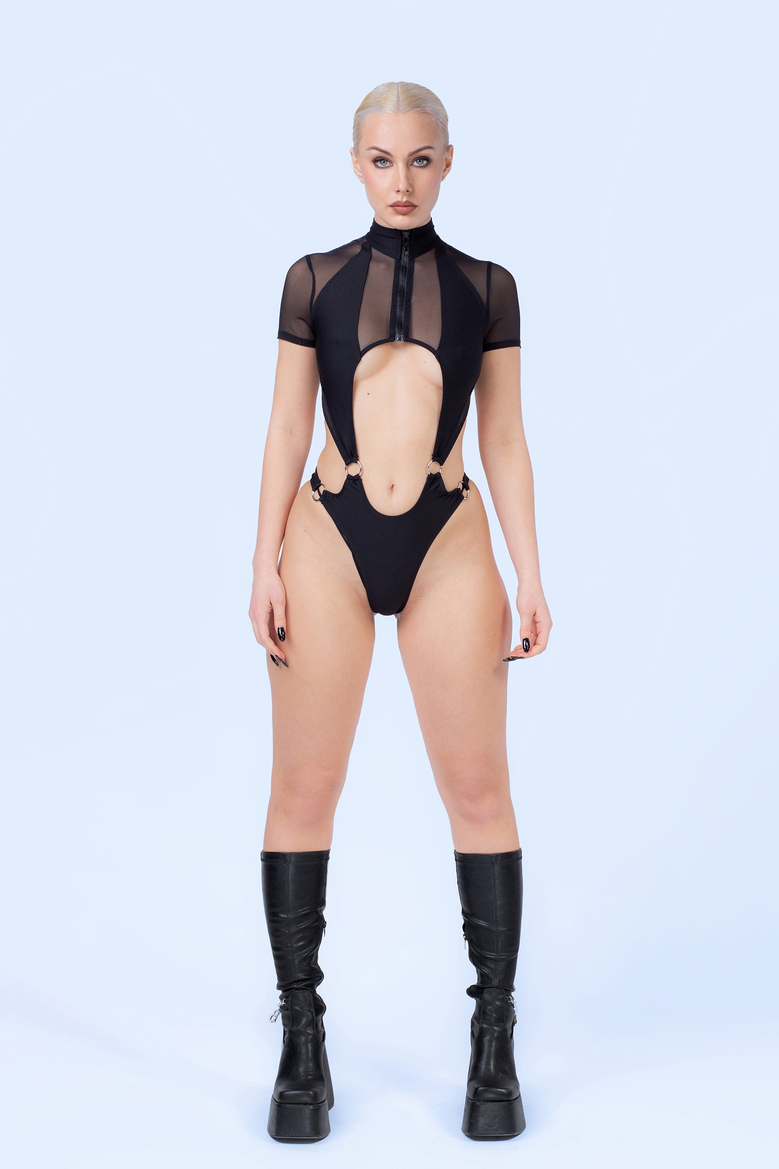 BADINKA technobodysuit turtleneck underboobo ring badreputation 3