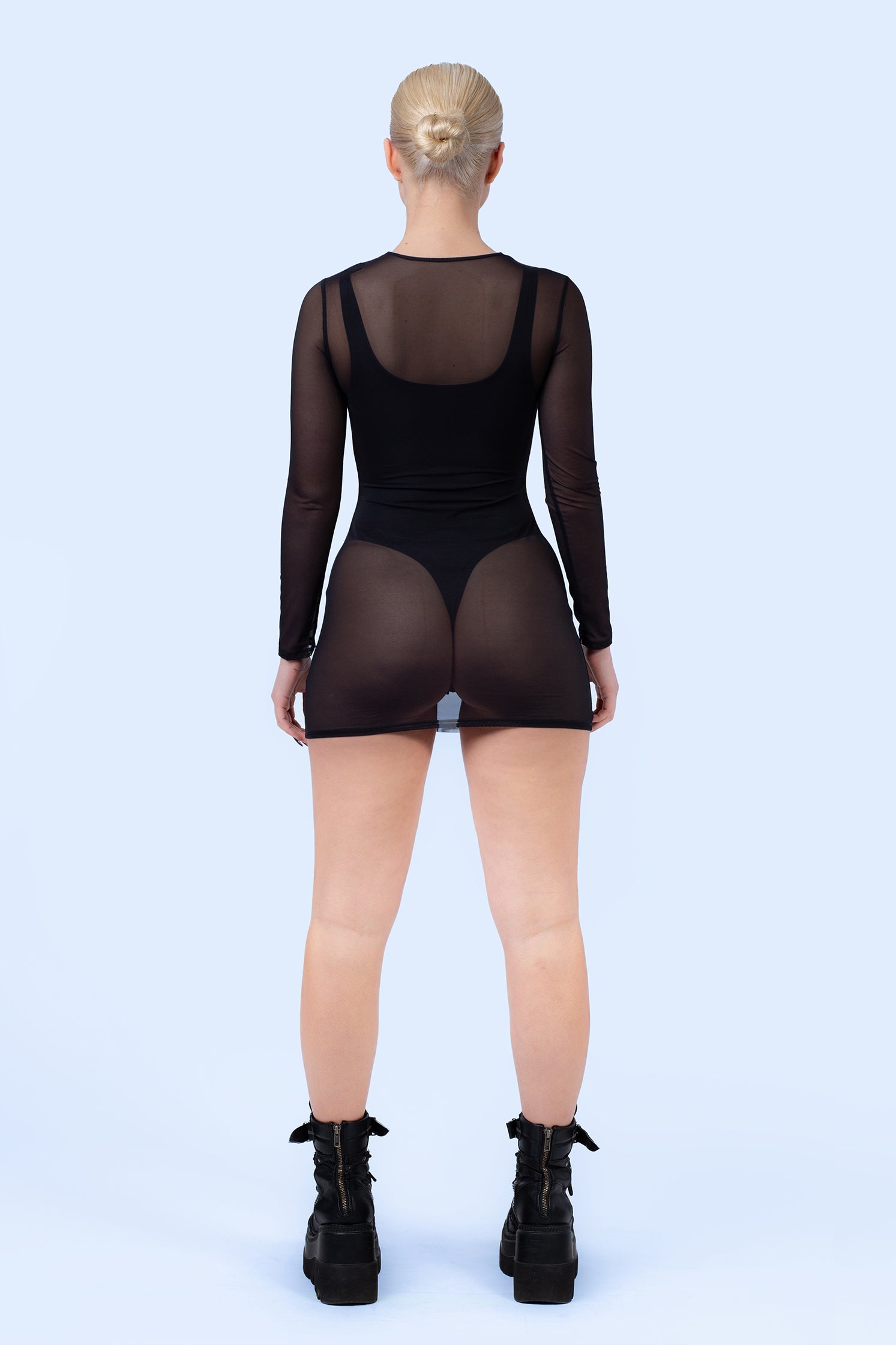 BADINKA technooutfit mesh minidress o ring badreputation 4