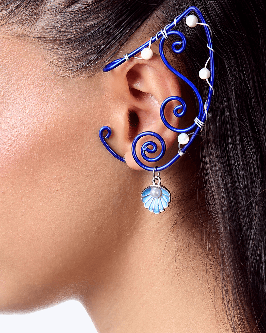 fairy ear cuffs in blue