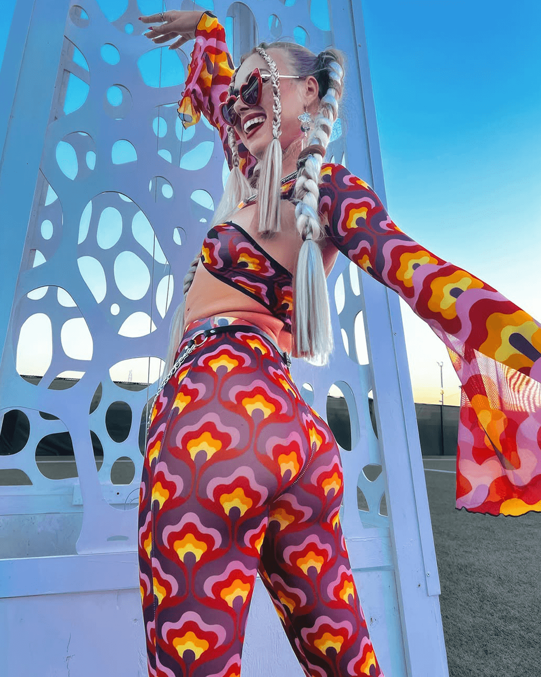 colorful bell bottom co-ord with fairy vibes