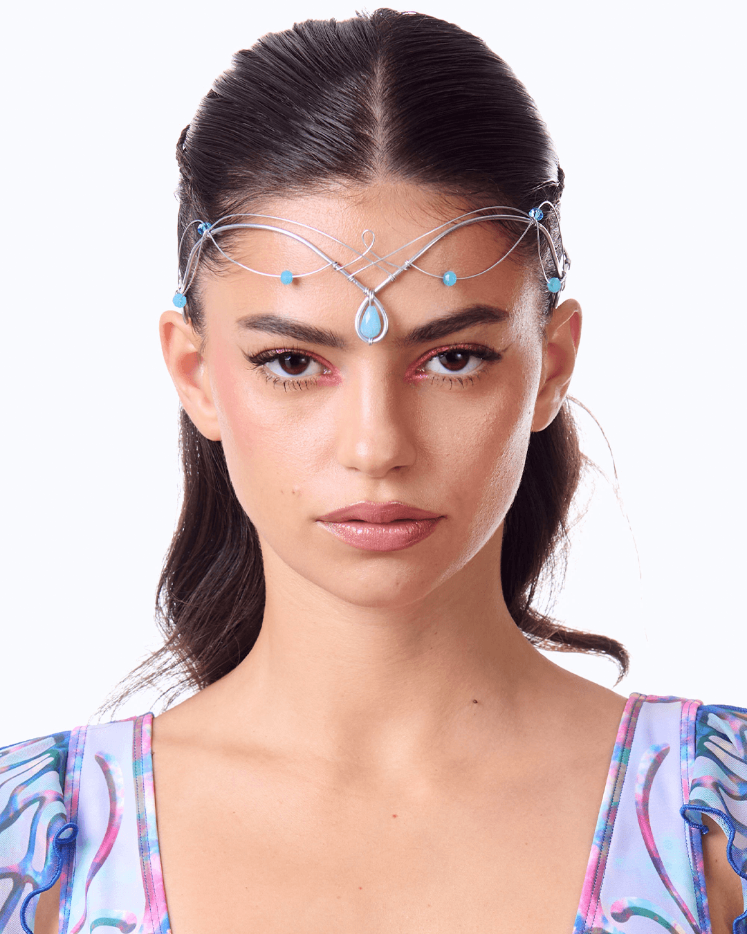 fairy tiara with light blue elements