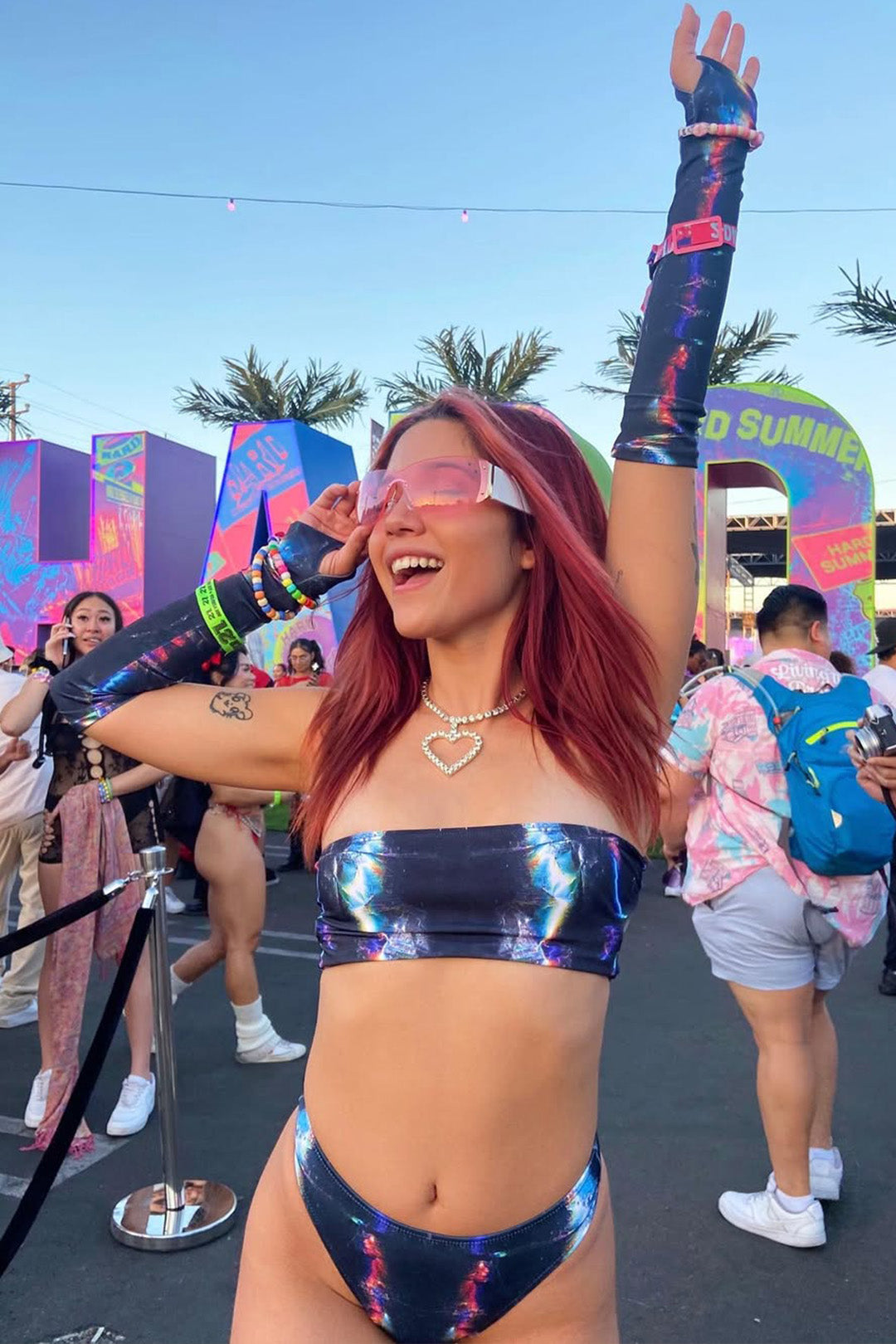 woman dancing at HARD summer music festival