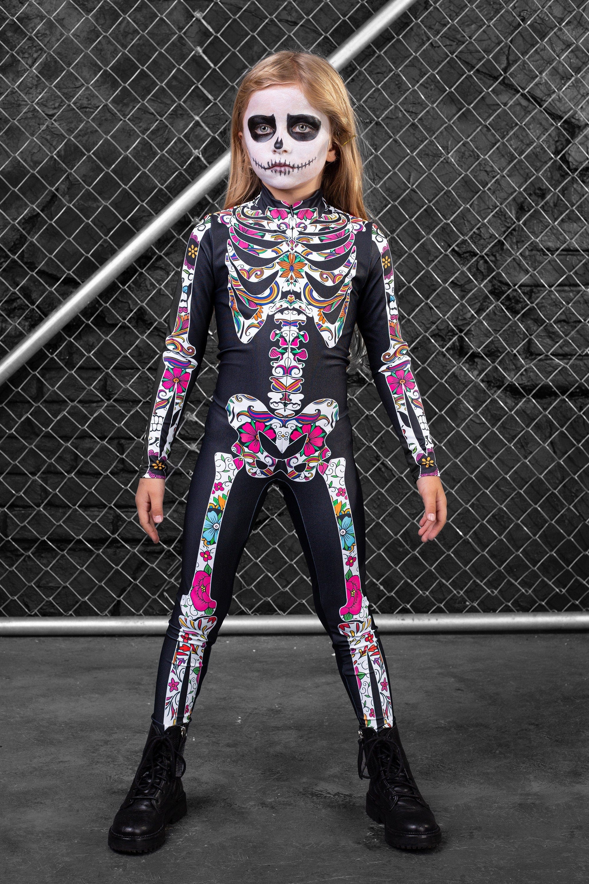 Girls Bohemian Skeleton Costume