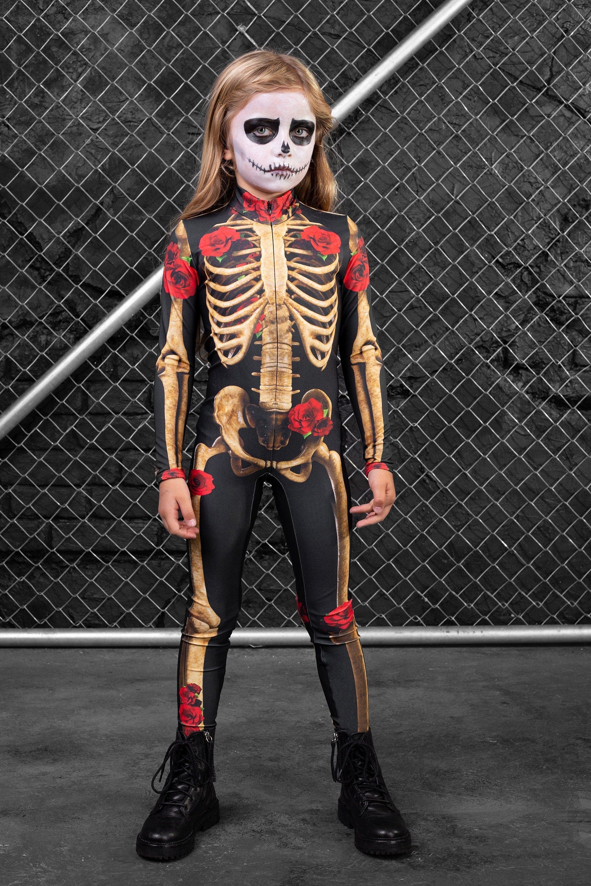 Girls La Muerta Skeleton Costume