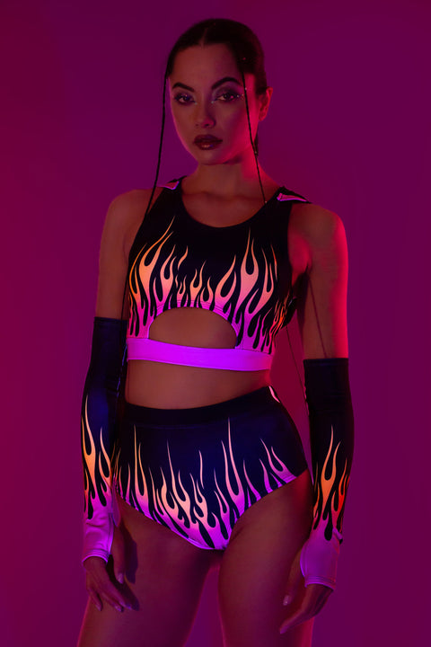 Firestarter Magenta Hooded Set