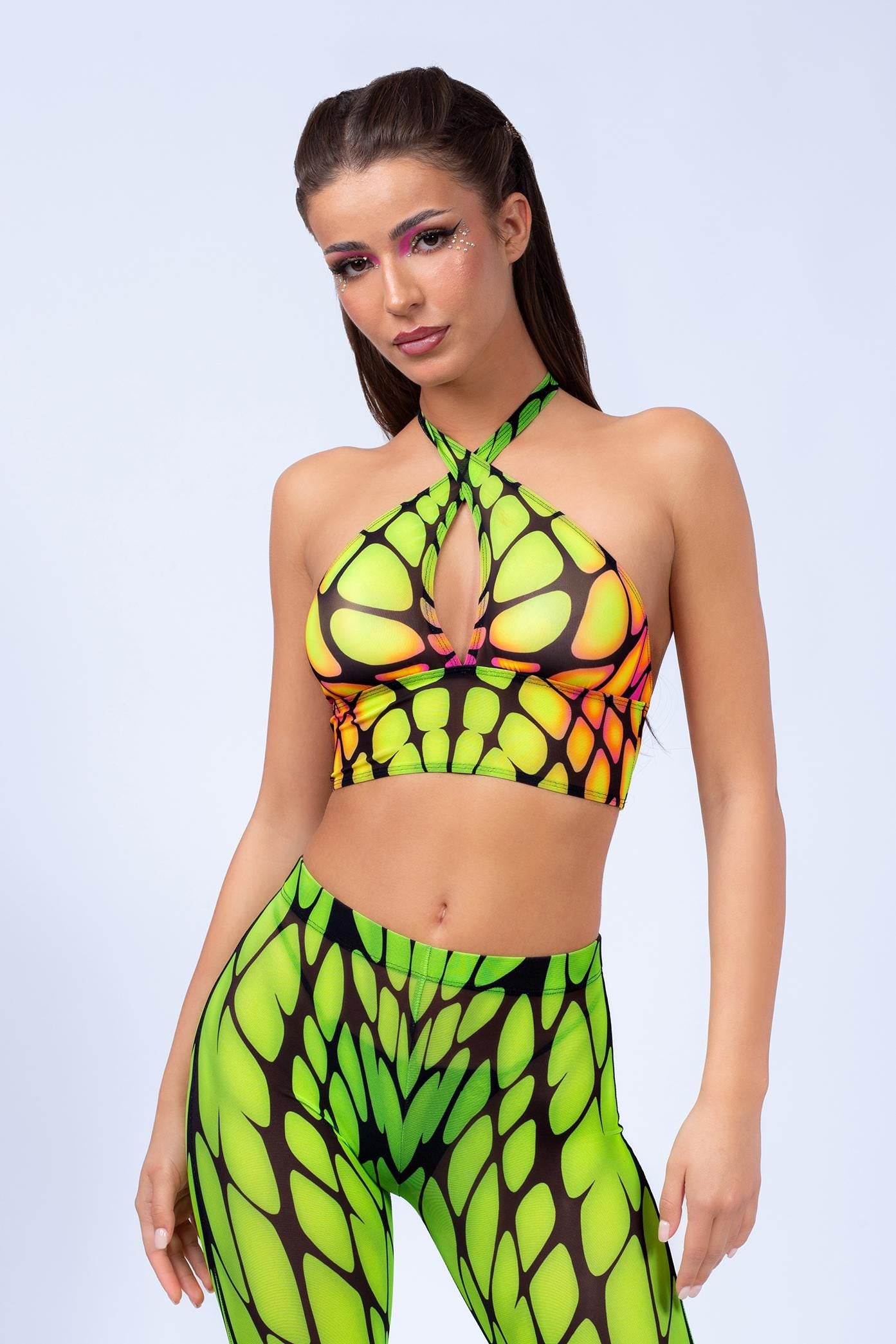 Papilion Criss Cross Mesh Top