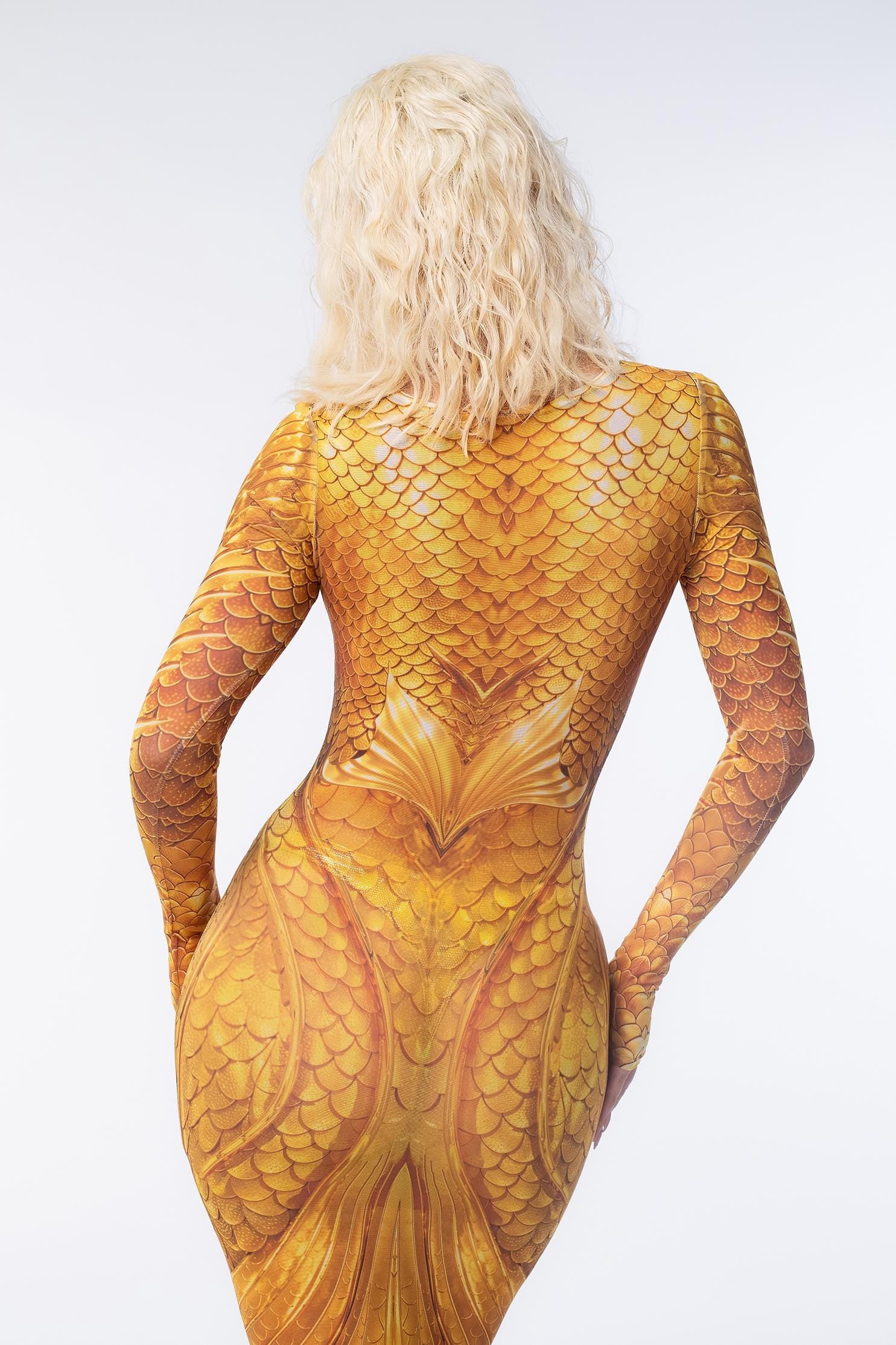 BADINKA Gold Tide Mermaid Dress Mesh