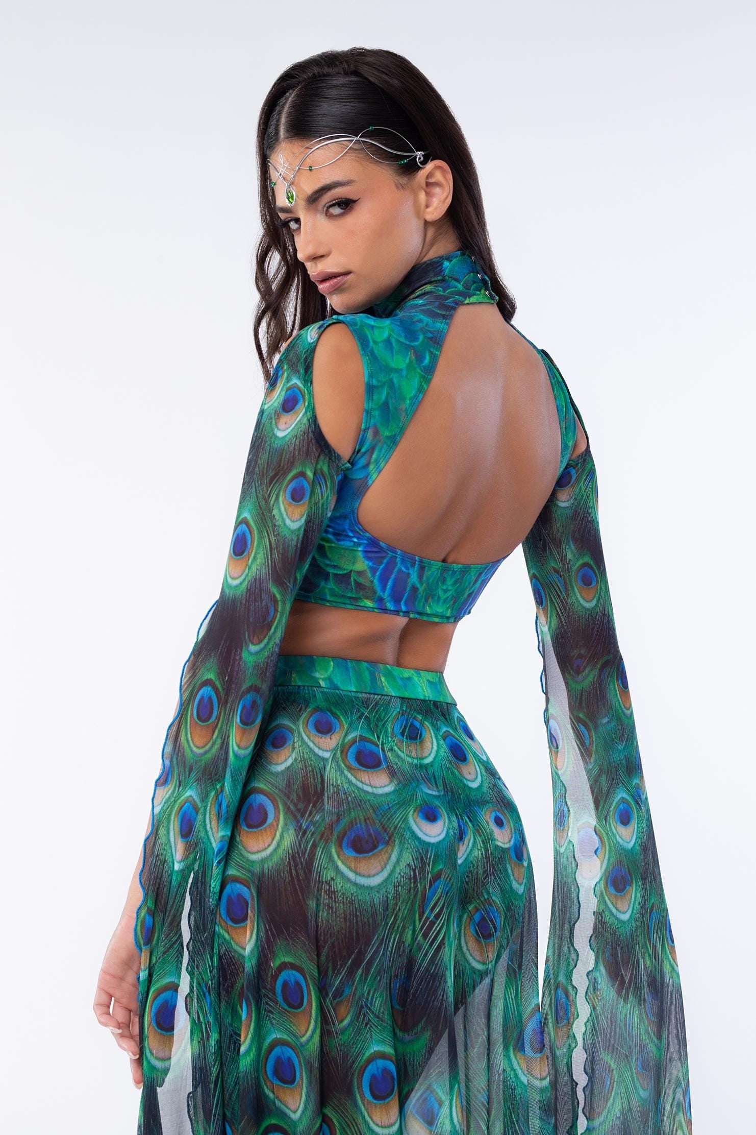 Mystic Peacock Maxi Sleeve Set