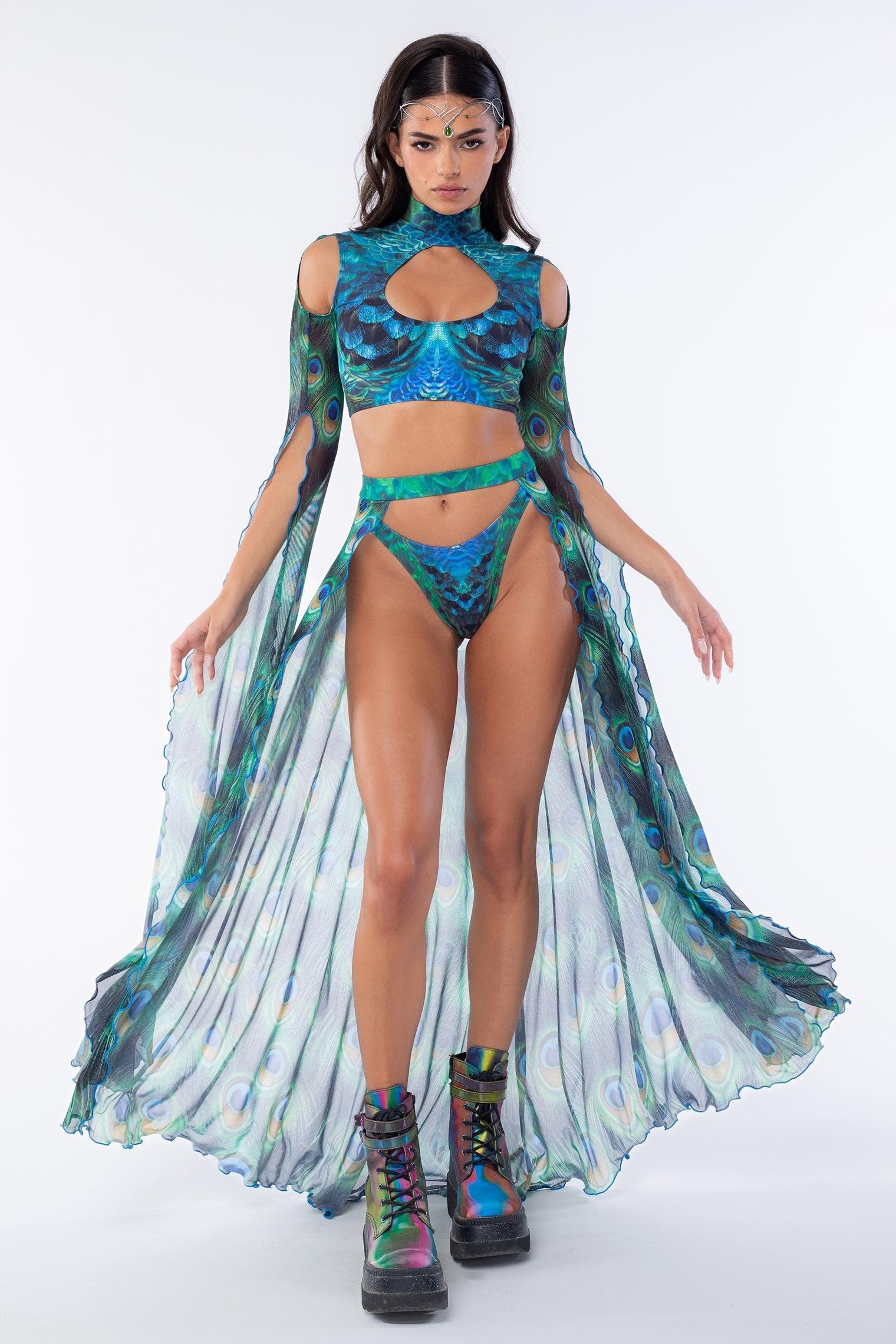 Mystic Peacock Maxi Sleeve Set