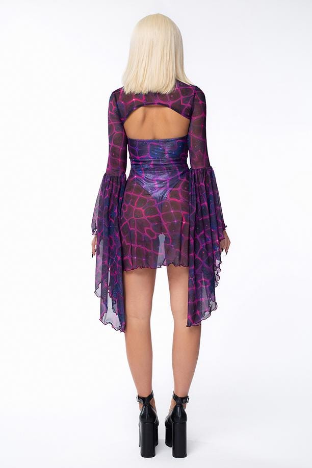 Cosmic Witch Bodysuit Outlined Dress