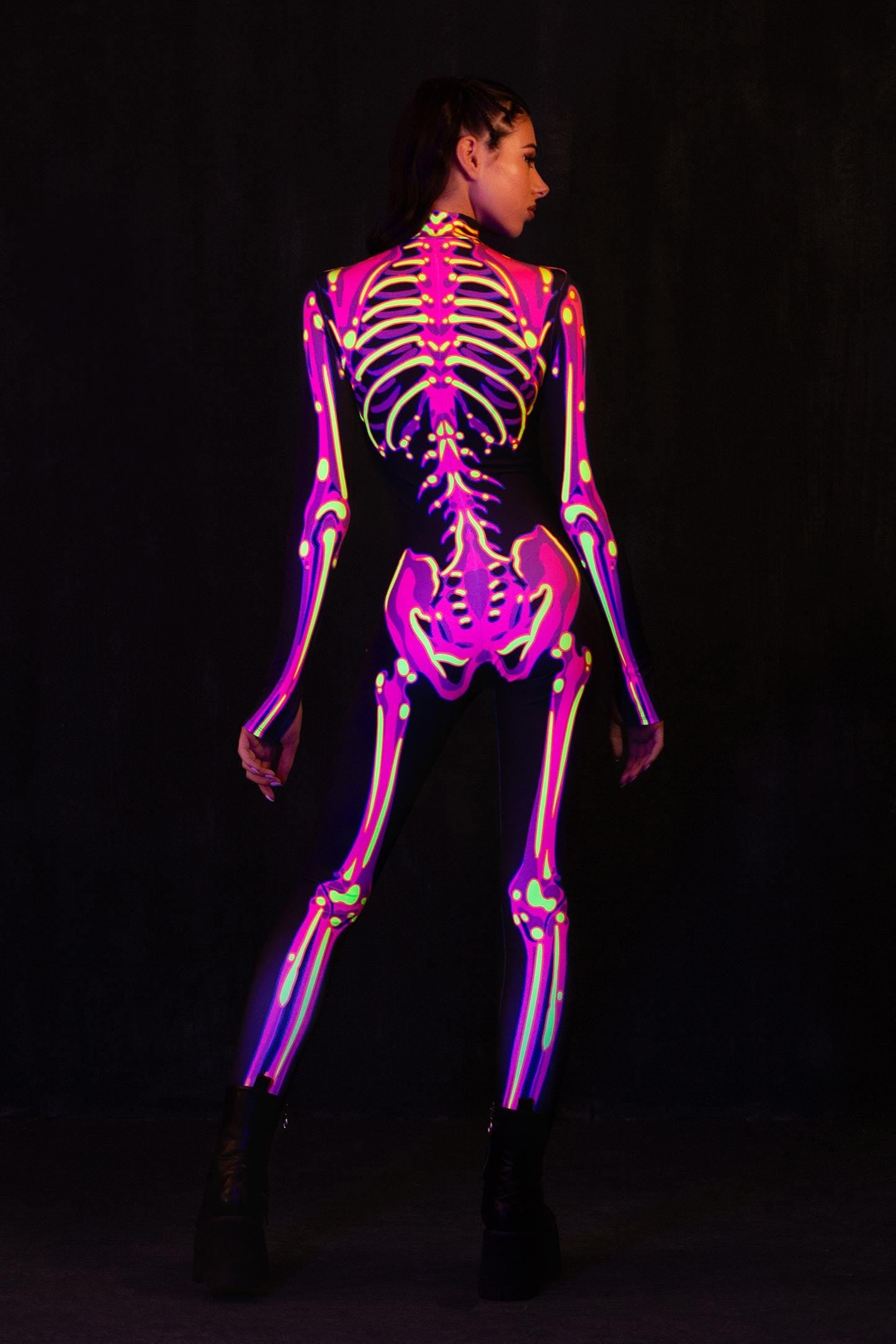 BADINKA Toxic Drip Costume Neon-uvskeletons