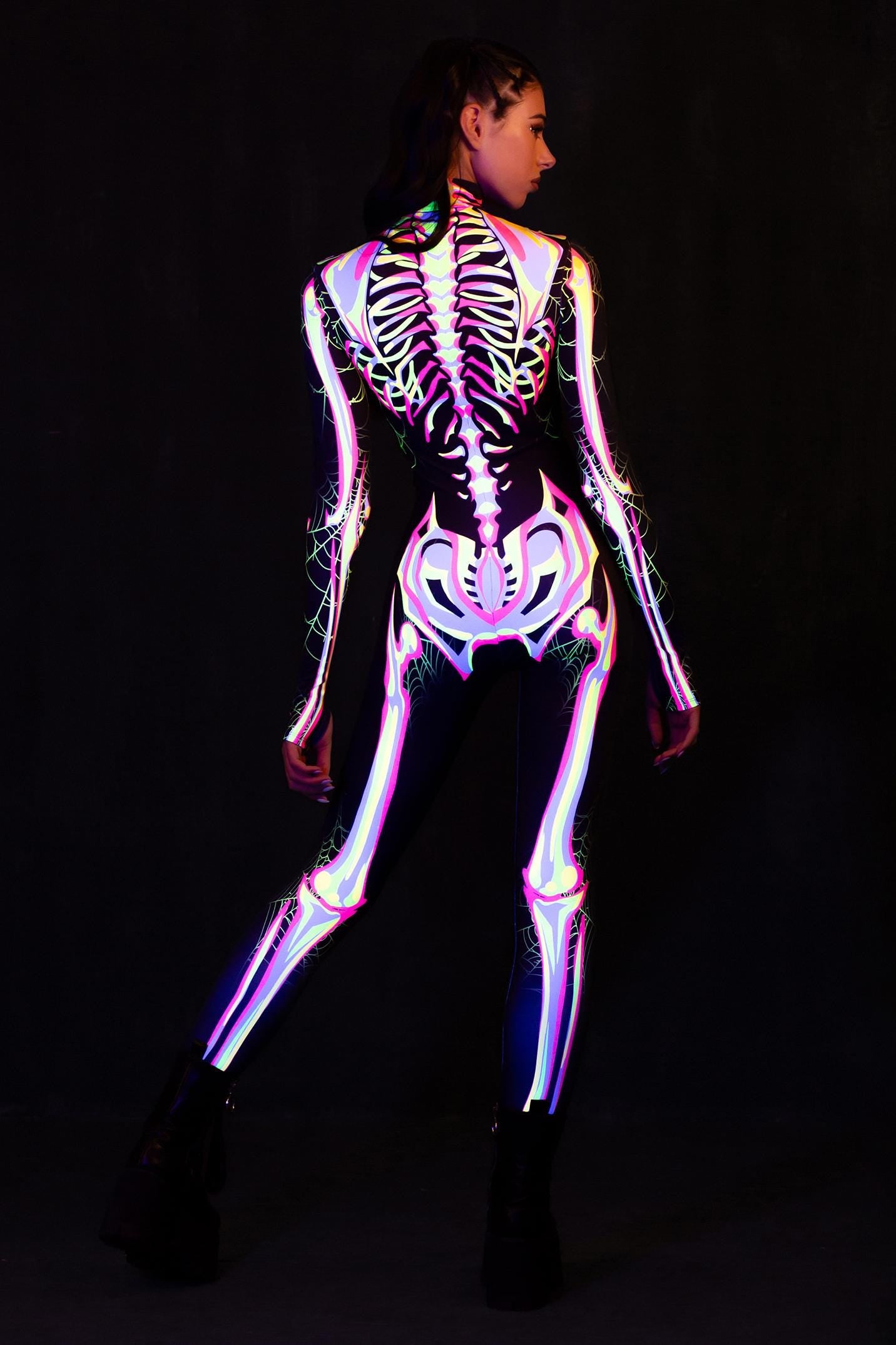 BADINKA Jawbreaker Costume Neon-uvskeletons