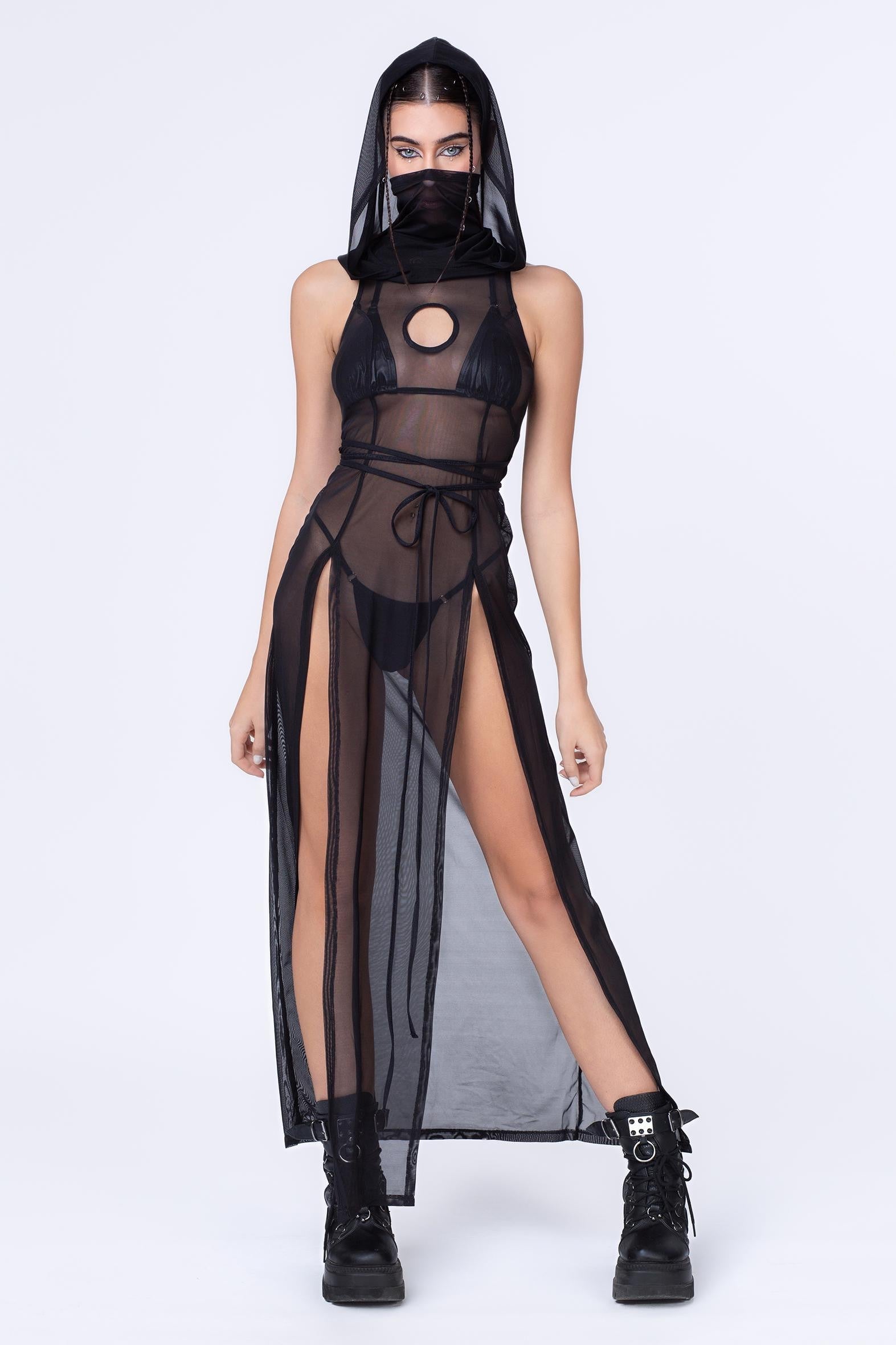 Sandstorm Hooded Dress club, rave